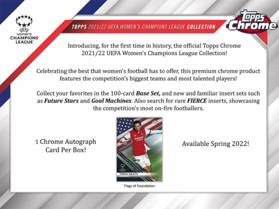 2021-22 Topps UEFA Women's Champions League Chrome Soccer Hobby Box