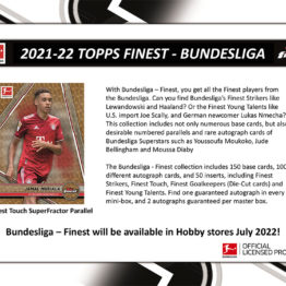 2021-22 Topps Bundesliga Finest Soccer Hobby Box