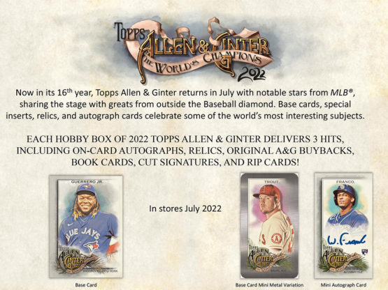 2022 Topps Allen and Ginter Baseball Hobby Box
