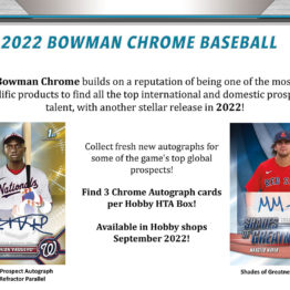 2022 Bowman Chrome Baseball HTA Jumbo Box