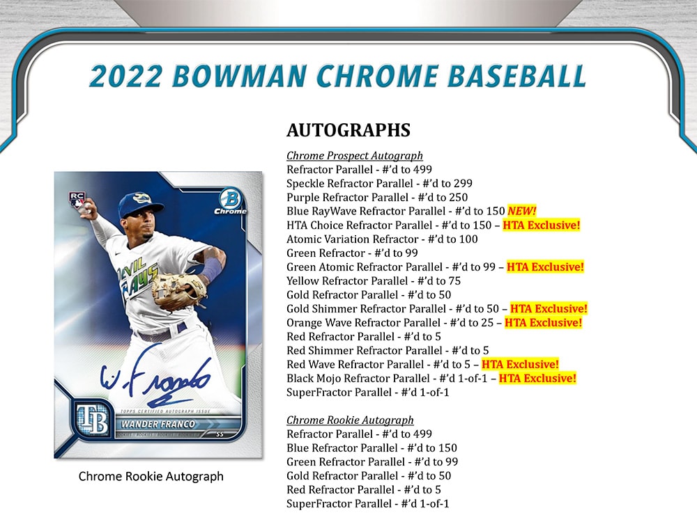 2022 Bowman Baseball HTA Hobby Jumbo Box - 2022 - US