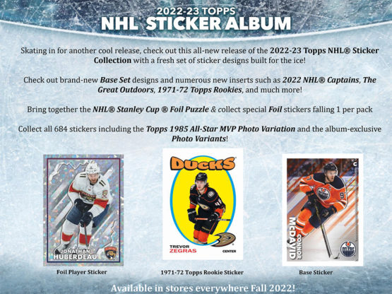 2022-23 Topps NHL Hockey Sticker Box