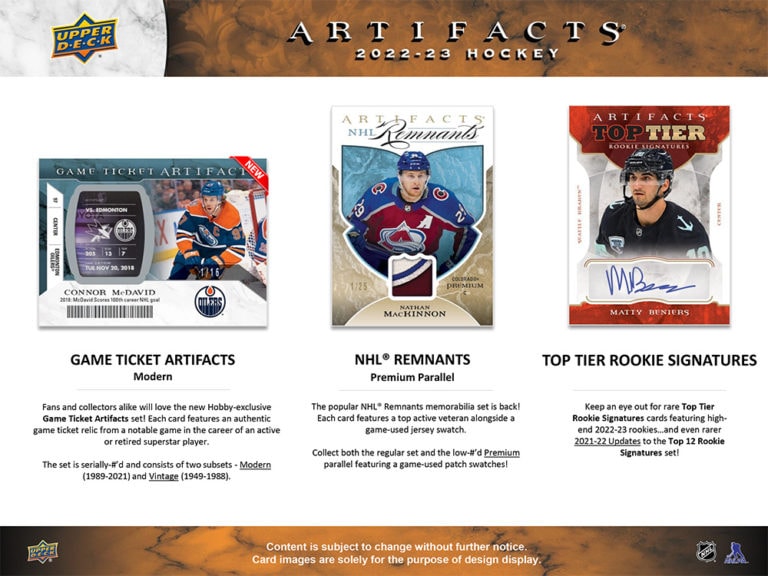 202223 UPPER DECK ARTIFACTS HOCKEY HOBBY BOX Breakaway Sports Cards