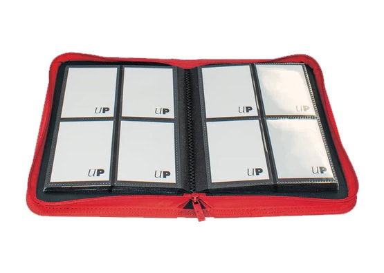 Ultra Pro Red Vivid 4-Pocket Zippered Pro Binder