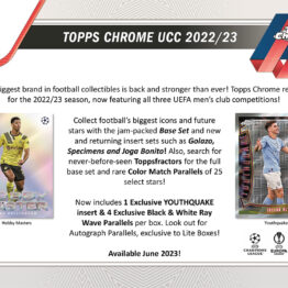 2022-23 Topps UEFA Club Competitions Soccer Chrome Lite Box