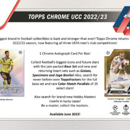 2022-23 Topps UEFA Club Competitions Soccer Chrome Hobby Box