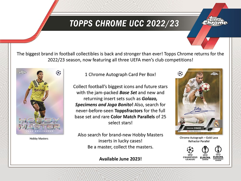 2022-23 Topps UEFA Club Competitions Soccer Chrome Hobby Box