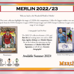 2022-23 Topps Merlin UEFA Chrome Club Competitions Soccer Hobby Box