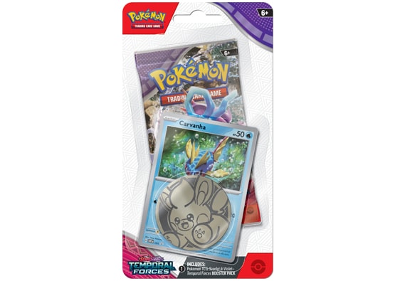 POKEMON SCARLET AND VIOLET TEMPORAL FORCES CARVANHA CHECKLANE BLISTER