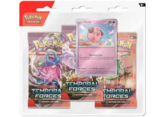 POKEMON SCARLET AND VIOLET TEMPORAL FORCES CLEFFA 3 PACK BLISTER