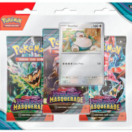 Pokemon Scarlet and Violet Twilight Masquerade Snorlax 3 Pack Blister
