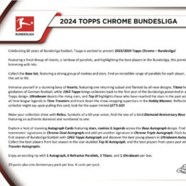 2023-24 Topps Chrome Bundesliga Soccer Hobby Box
