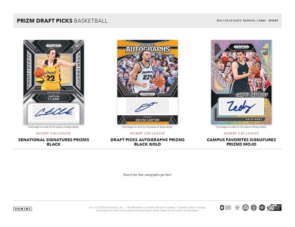 202425 PANINI PRIZM DRAFT PICKS COLLEGIATE BASKETBALL HOBBY BOX