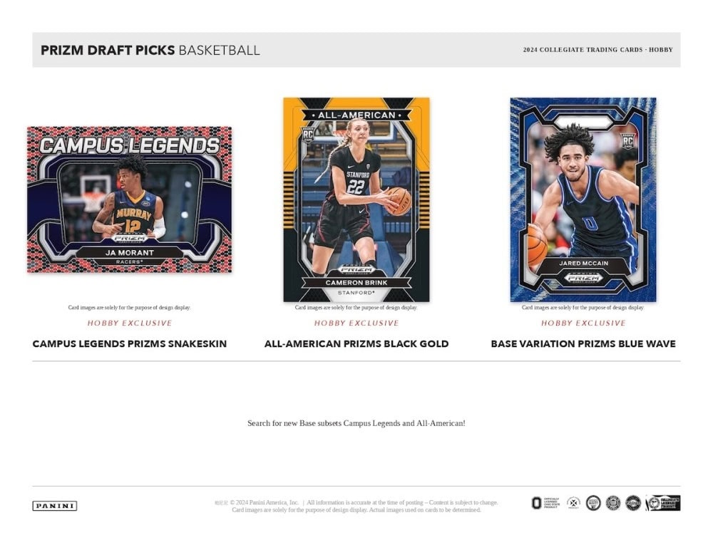 202425 PANINI PRIZM DRAFT PICKS COLLEGIATE BASKETBALL HOBBY BOX