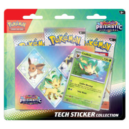 Pokemon Scarlet and Violet Prismatic Evolutions Leafeon Tech Sticker Collection