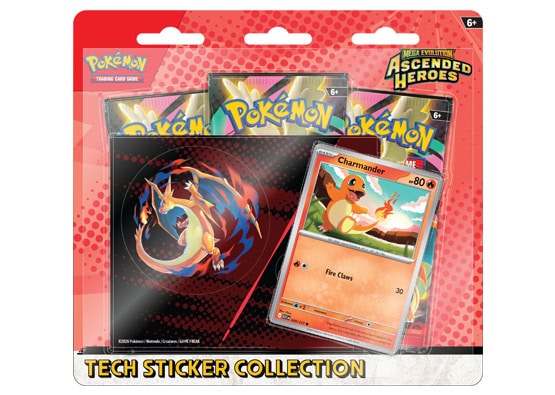 Pokemon Ascended Heroes Charmander Tech Sticker Collection Pokemon Mega Evolution Ascended Heroes Charmander Tech Sticker Collection