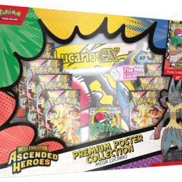 Pokemon Mega Evolution Ascended Heroes Mega Lucario Premium Poster Collection Box