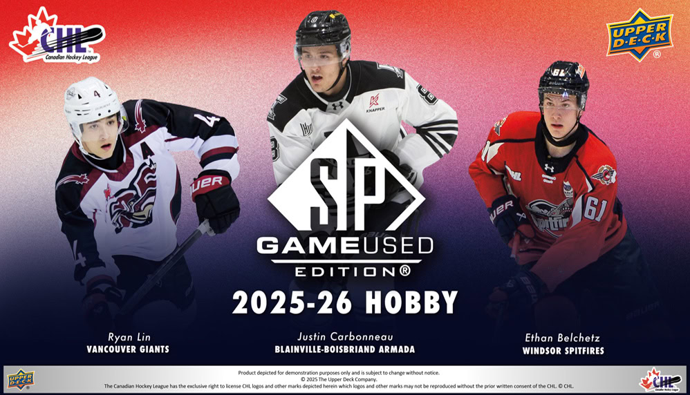 2025-26 Upper Deck CHL SP Game Used Hockey Hobby Box