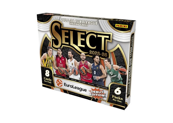 25-26 Select Euroleague Basketball Hobby Box Image 2025-26 Panini Select Euroleague Basketball Hobby Box