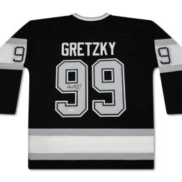 UDA Wayne Gretzky Autographed Vintage Throwback Black Mitchell & Ness 1992-93 Los Angeles Kings Jersey