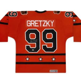 UDA Wayne Gretzky Autographed 1980 Campbell Conference All-Star Game Orange CCM Jersey