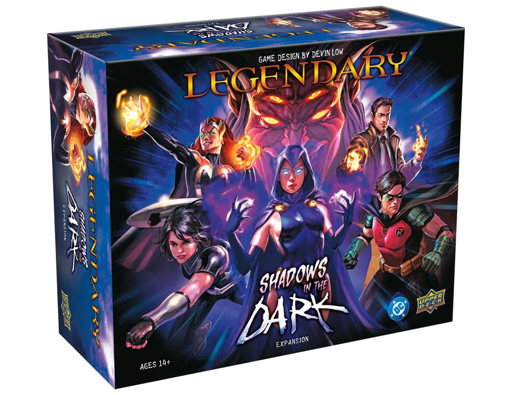 Upper Deck DC Legendary Shadows in the Dark Box Image Upper Deck DC Legendary Deck Building Game - Shadows in the Dark Expansion